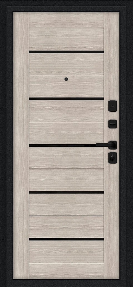 Товар Дверь Грид Букле черное/Cappuccino Melinga BR5609