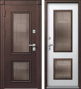 Товар Дверь Термо Premium 1 Шоколадный Муар - Кашемир Белый DIS007382